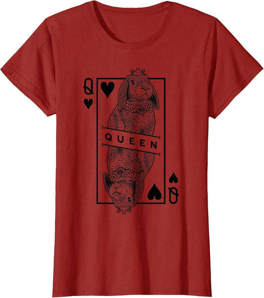 French Lop Bunny Rabbit Queen of Hearts Funny Pet Pop Art