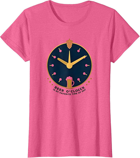 Beer O'Clock Favorite Time Men's Beer Shirt Funny Humor