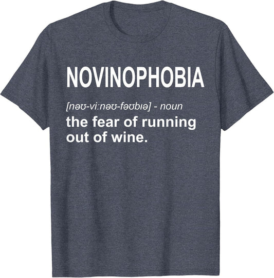 Novinophobia Funny Wine Gag