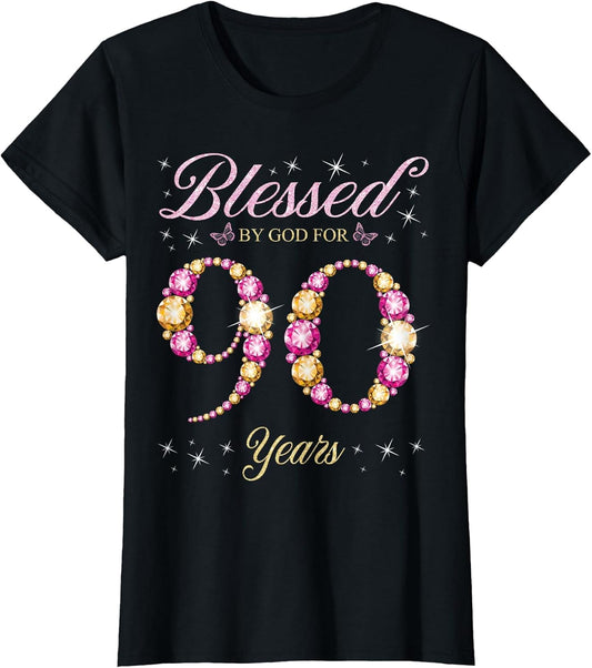 Blessed by God for 90 Years Old 90th Birthday Party