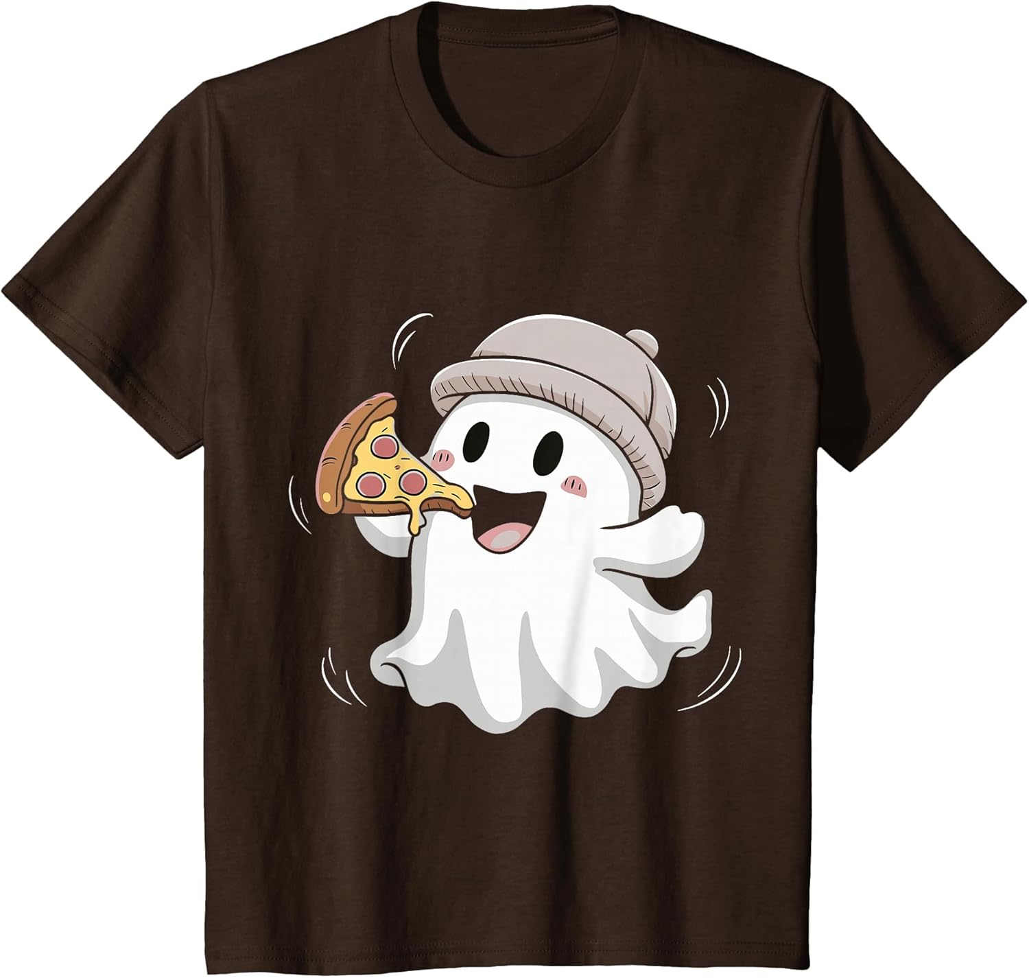 Cute Ghost Eating Pizza Lovers Spooky Halloween Costume