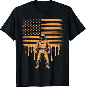 Beekeeping American Flag Patriotic Beekeeper Honeybee