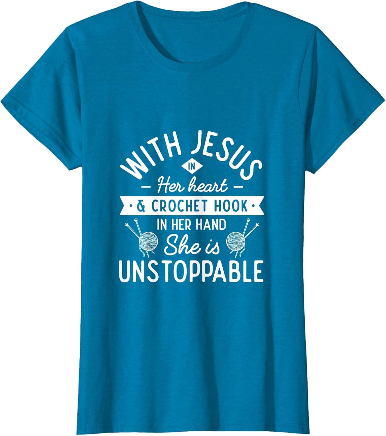 with Jesus in her Heart Crochet Hook Unstoppable Crochet