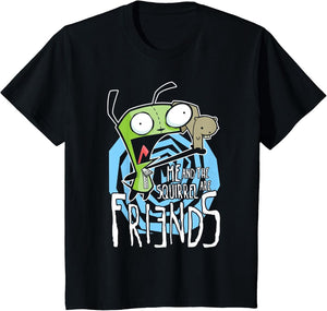 Invader Zim G.I.R Me and The Squirrel are Friends Funny Logo