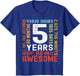Kids 5th Birthday 5 Years Old Vintage Retro 60 Months Boy Girl