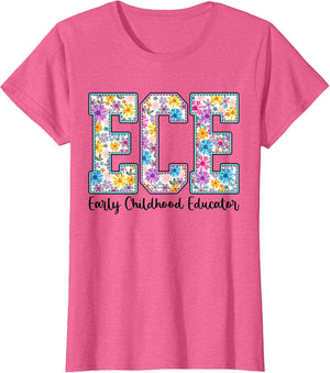 Retro ECE Early Childhood Educator Boho Floral ECE Teacher