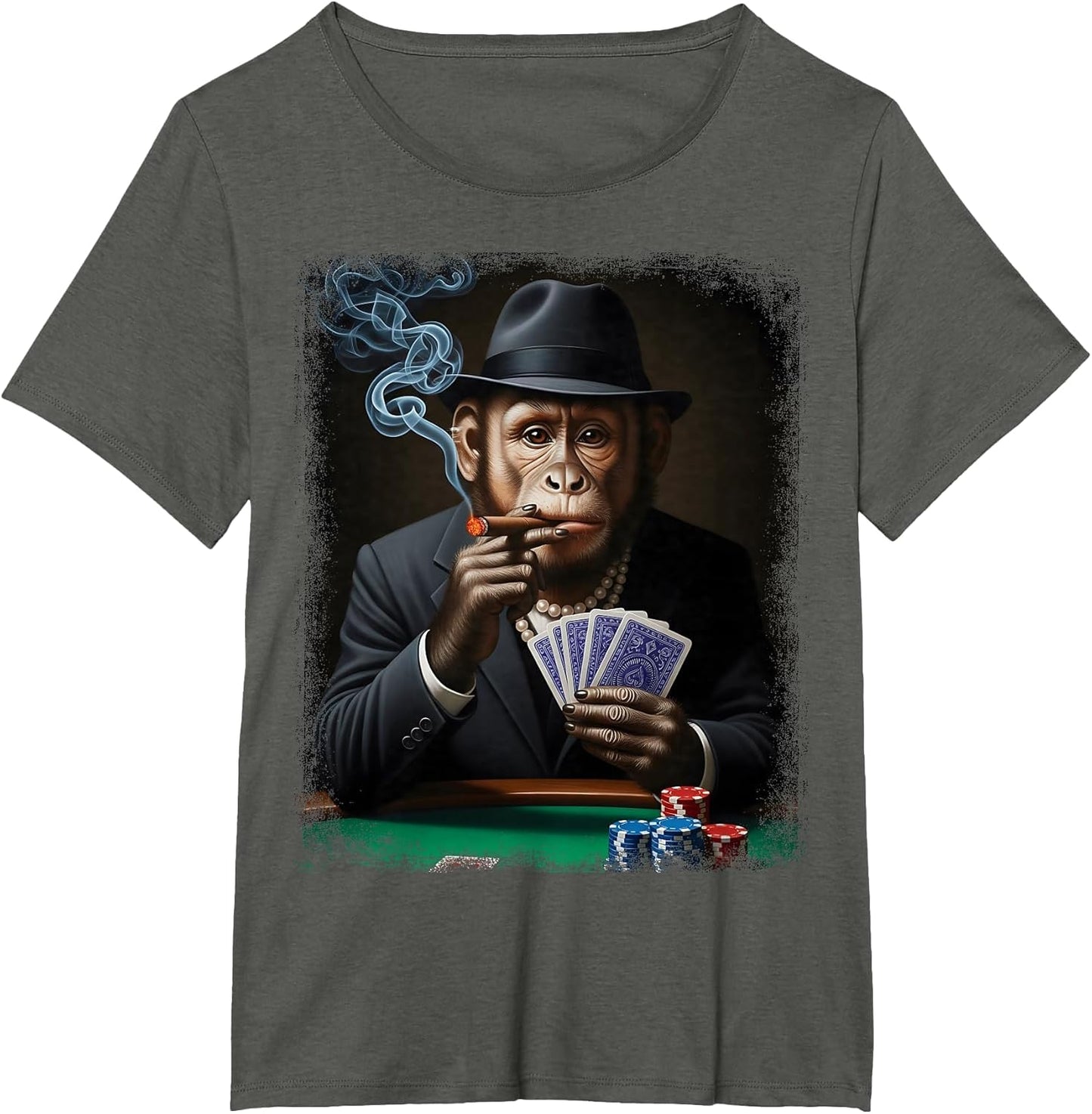 Gambling Casino Cool Monkey in Suit Funny Poker Animal