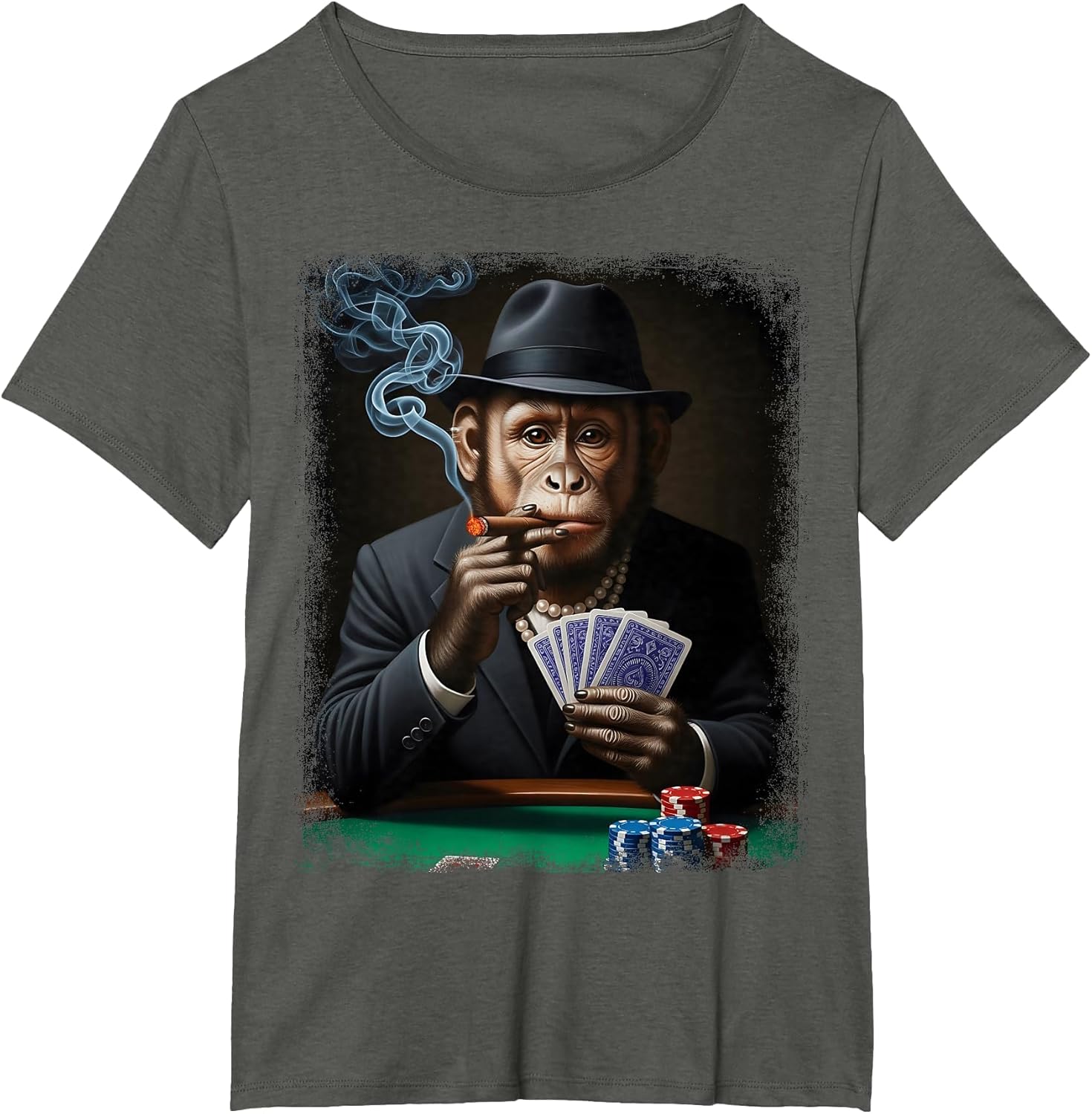 Gambling Casino Cool Monkey in Suit Funny Poker Animal