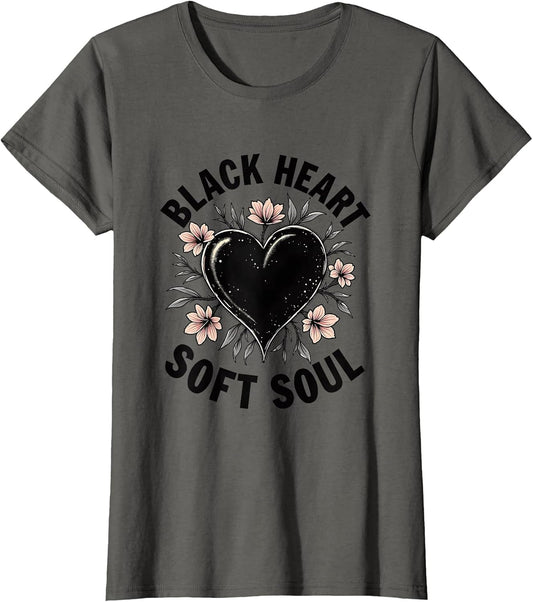 Black Heart Soft Soul Emo Aesthetic Design