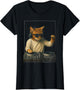 Vintage Orange Tabby Cat Playing Music Cat Lovers DJ Lovers