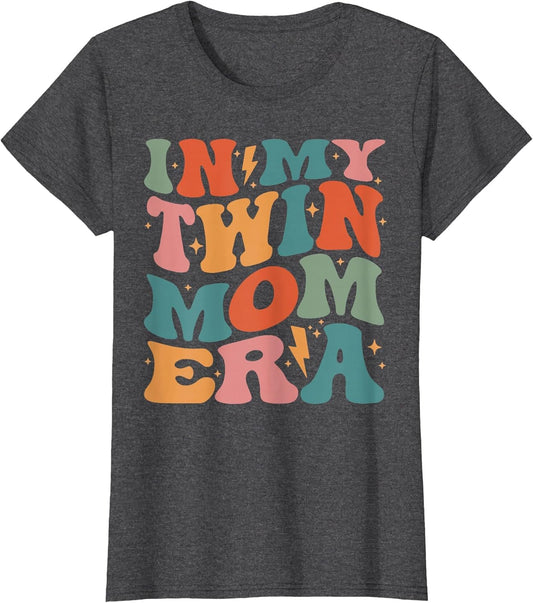 in My Twin Mom Era Mom of Twins Mother's Day Groovy