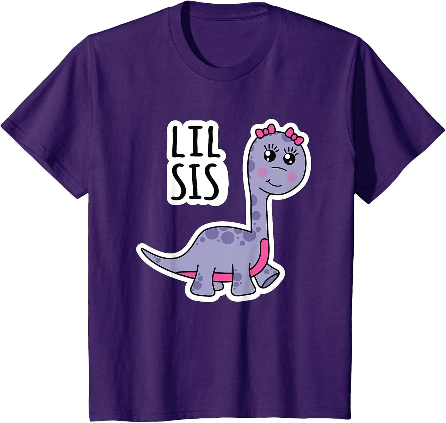 Kids Little Sister Dinosaur Lil Sis Super Cute Dino Brontosaurus