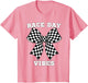 Race Day Vibes Checkered Coquette Bow Car Racing