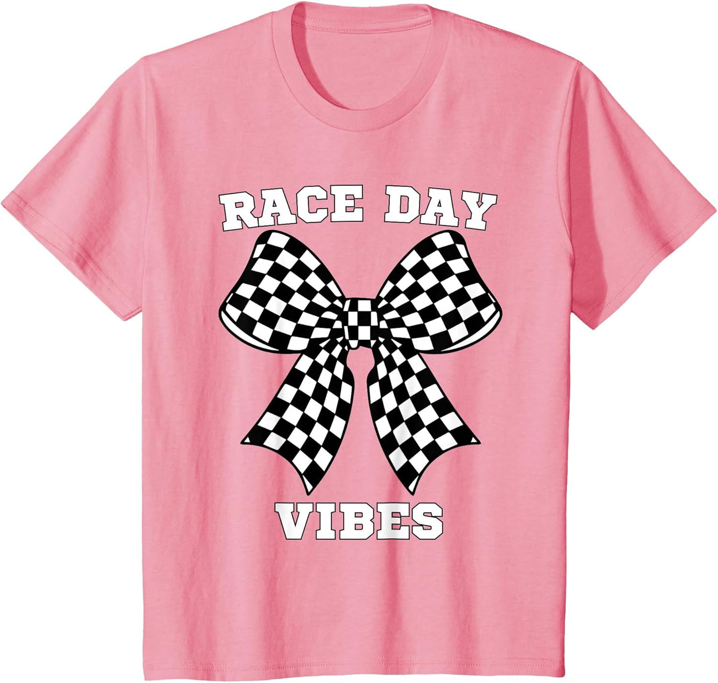 Race Day Vibes Checkered Coquette Bow Car Racing