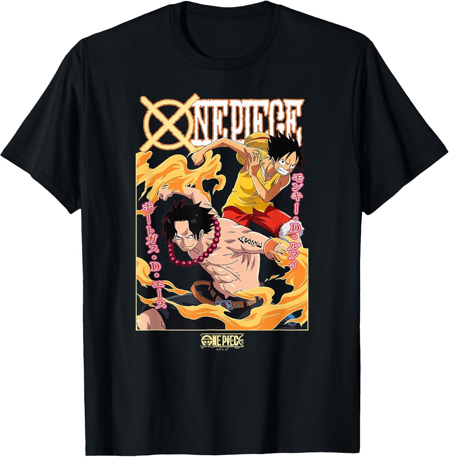 One Piece Anime Ace and Luffy Team Up Kanji