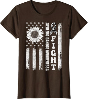 Fight Ehlers Danlos Awareness Shirts, American Flag EDS