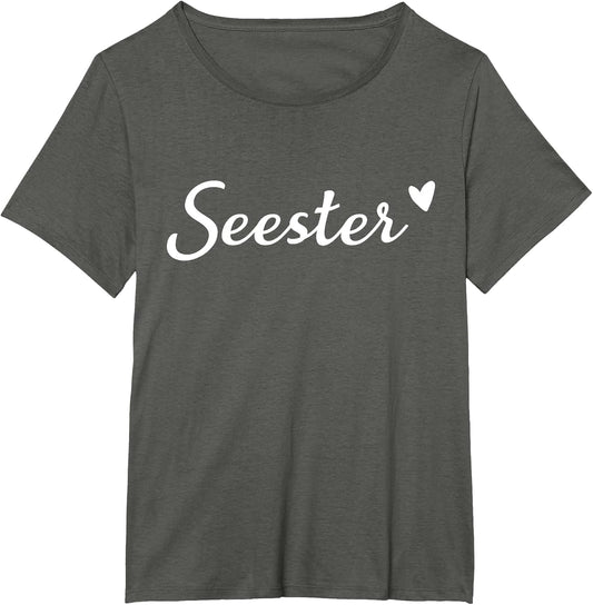 Seester Cute Heart Funny Sister Mother's Day