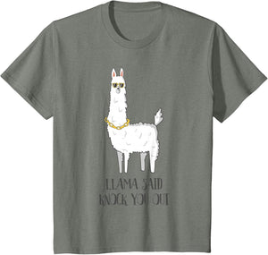Llama Said Knock You Out Funny Llama Mama T Shirt
