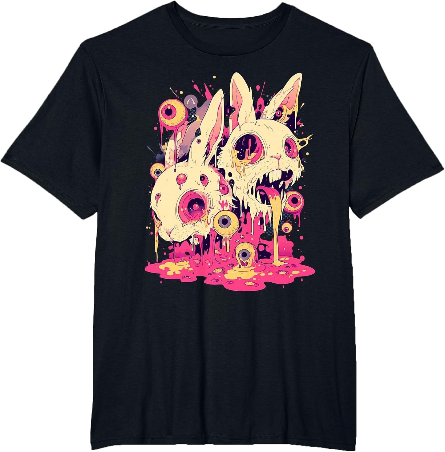 Psychedelic Creepy Horror Bunny Rabbit Goth Horror Weirdcore