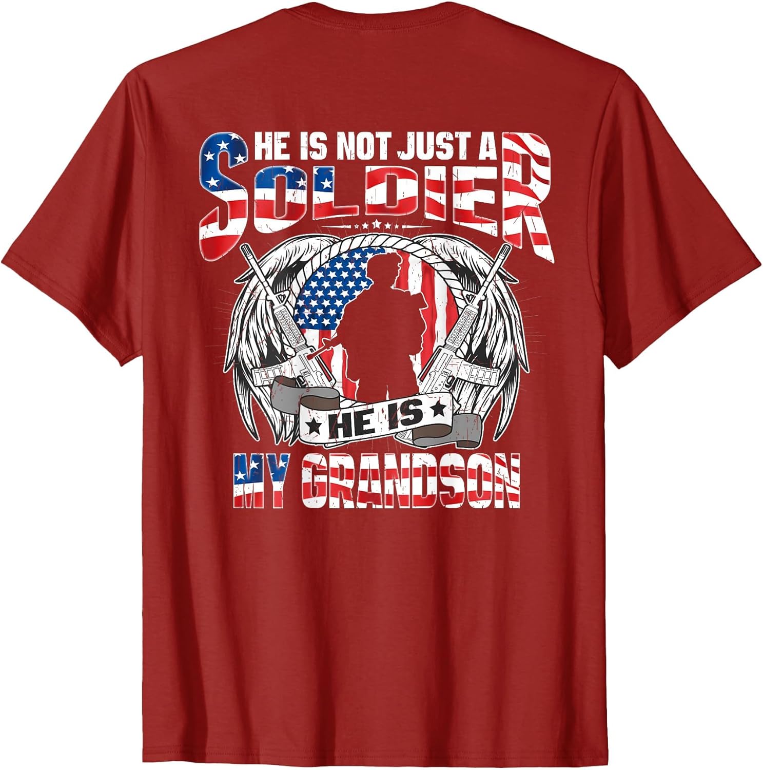 My Grandson is A Soldier Hero - Proud Army Grandma Grandpa