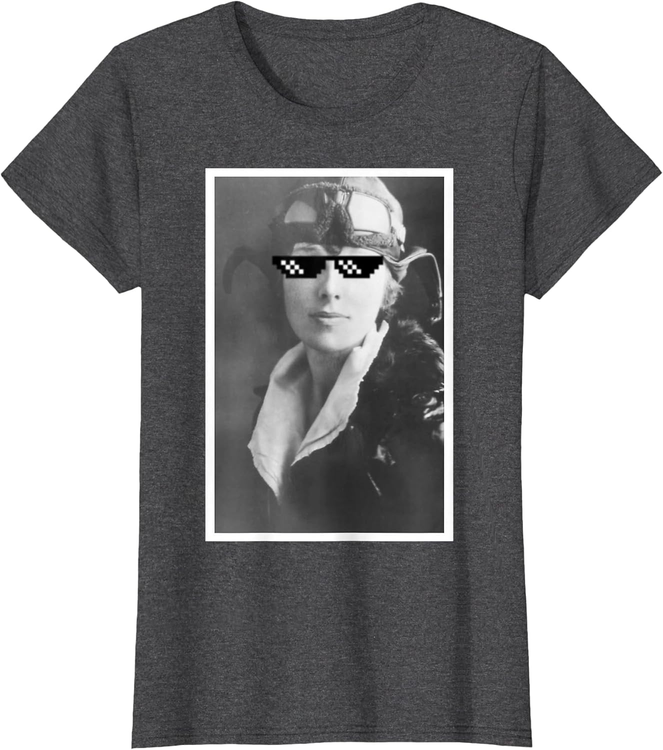 Funny Amelia Earhart Internet Meme Sunglasses T Shirt