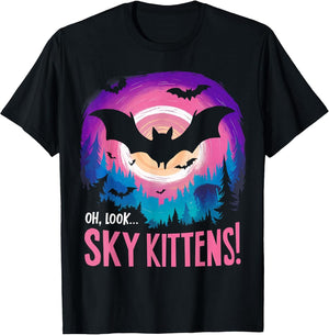 Oh Look Sky Kittens Funny Halloween Bat Lovers