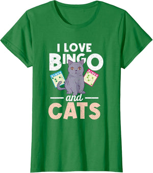 I Love Bingo and Cats Bingo Player Cat Lover