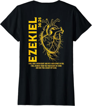 Vintage Ezekiel 36-26 Heart of Flesh Bible Verse Christian