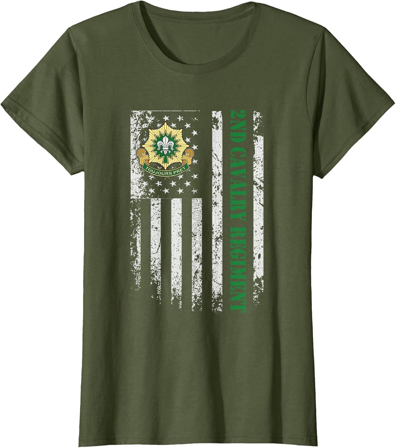 2nd Armored Cavalry Regiment Veteran USA Flag Veterans Day