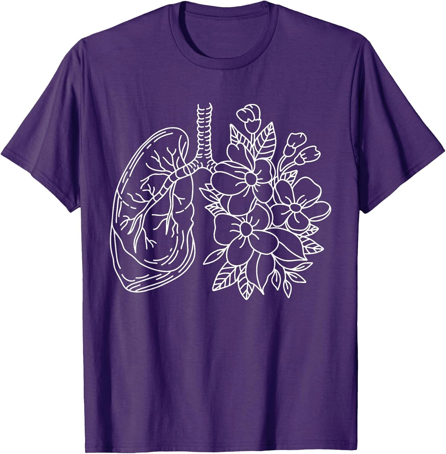Floral Lungs Anatomical Lungs Medical Nurse