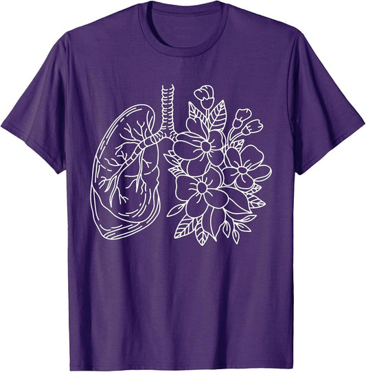 Floral Lungs Anatomical Lungs Medical Nurse