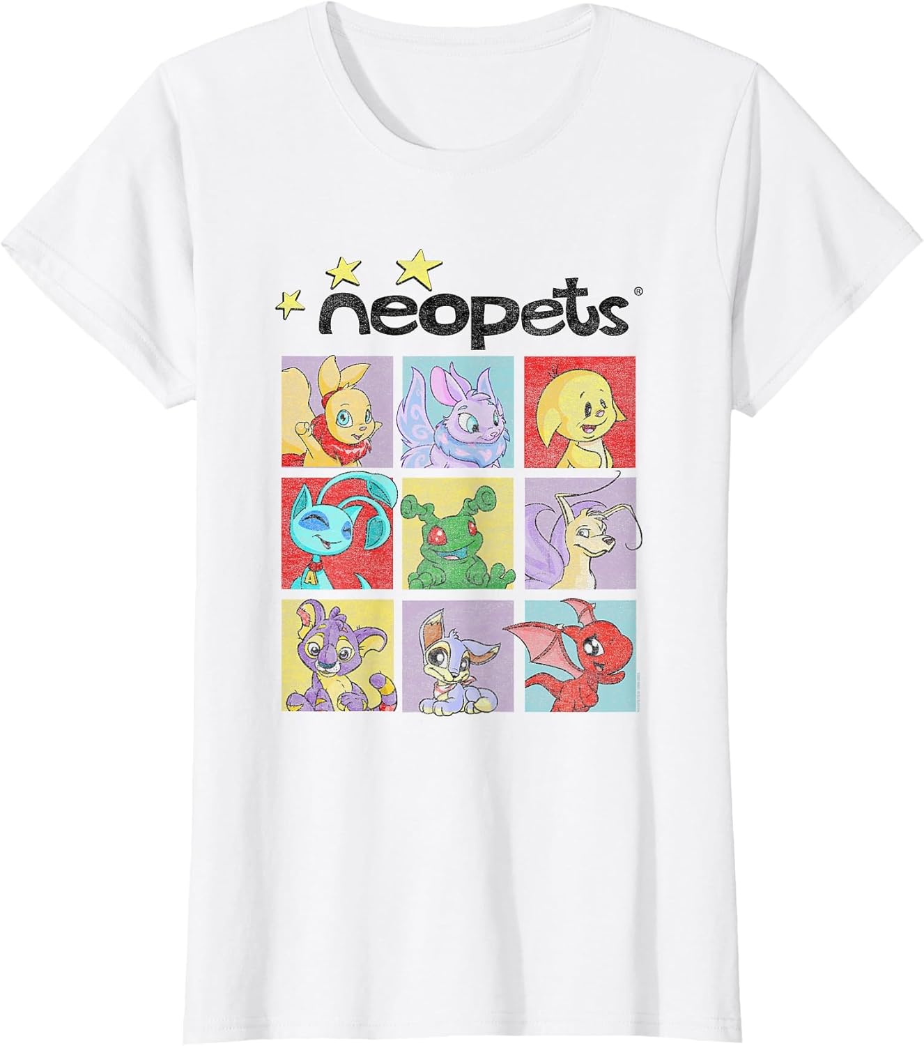 Neopets Pop Art Colorful Character Grid Retro Virtual Pets