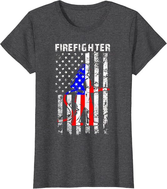Firefighter American Flag Patriotic Firefighter Gifts