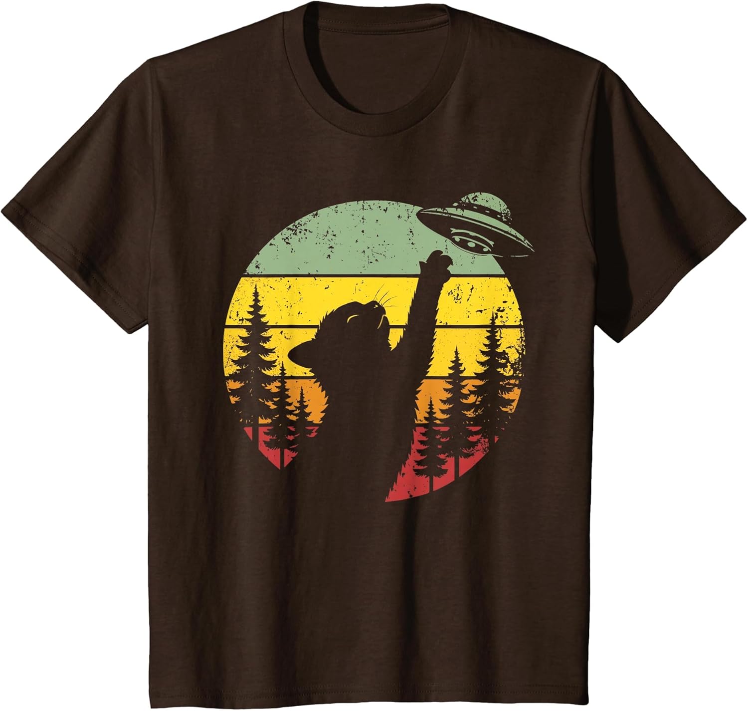 Cat UFO Shirt Alien Spaceship Funny