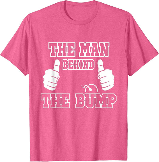 The Man Behind The Bump Baby Shower Shirts for Mom and Dad
