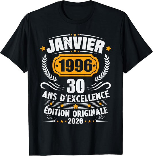 Vintage January 1996 Birthday Gift 30 Years Men