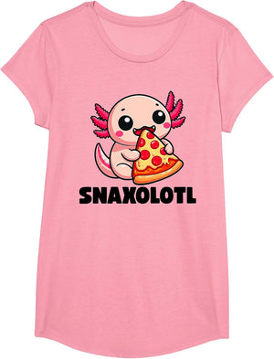Axolotl Funny Snaxolotl Snacks a lot Pizza Eating Axolotl