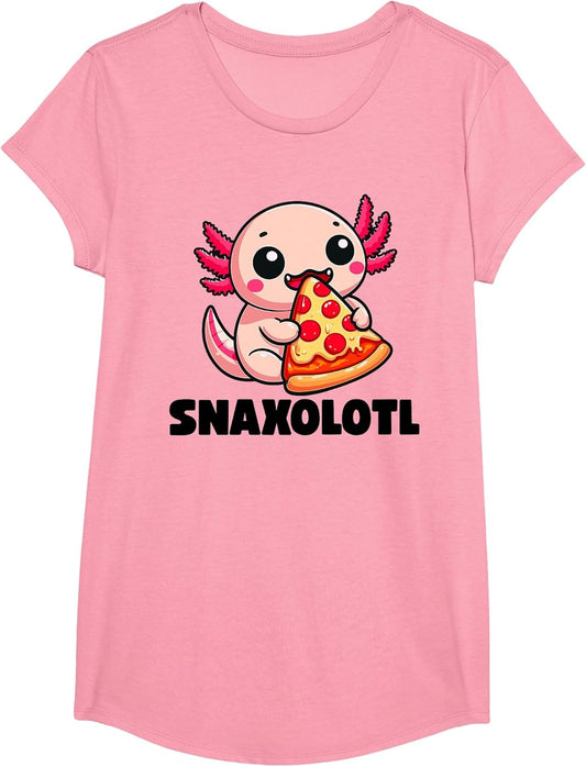 Axolotl Funny Snaxolotl Snacks a lot Pizza Eating Axolotl