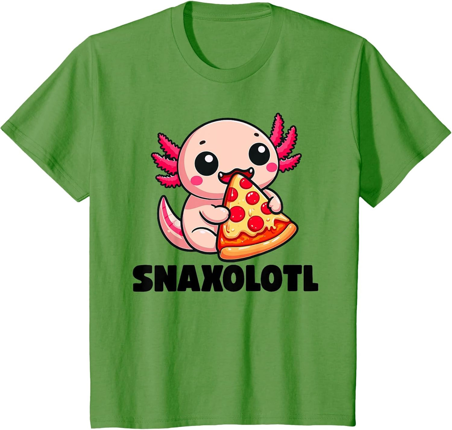 Axolotl Funny Snaxolotl Snacks a lot Pizza Eating Axolotl