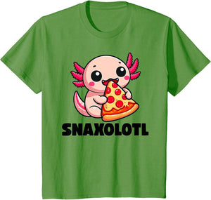 Axolotl Funny Snaxolotl Snacks a lot Pizza Eating Axolotl
