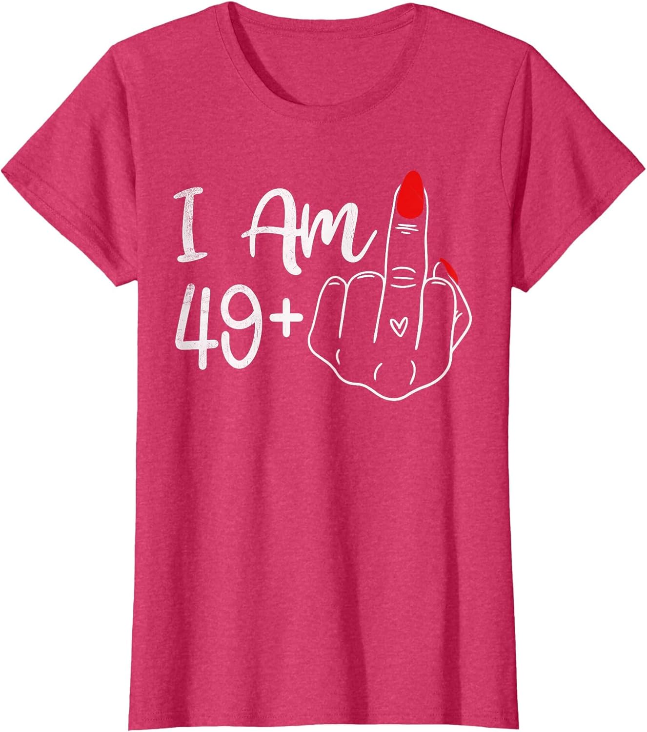 I Am 49 Plus 1 Middle Finger Funny 50th Birthday Women