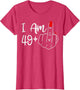 I Am 49 Plus 1 Middle Finger Funny 50th Birthday Women