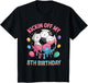 Kids Soccer Birthday Shirt 8 Ice Cream Drip 8th Party Boys