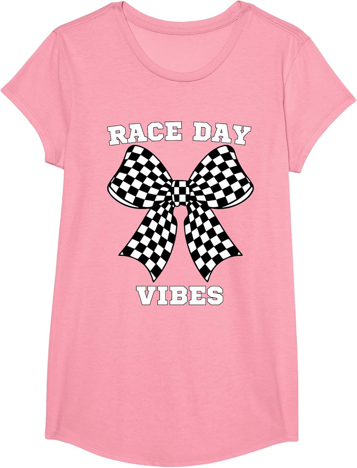 Race Day Vibes Checkered Coquette Bow Car Racing