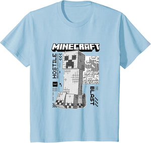 Minecraft Creeper Monochrome with Block Forest