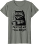 Funny Cat Coffee Sarcastic Women's First of All Im a Delight
