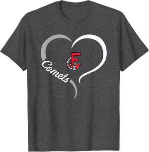 Elgin Comets Logo Half Heart Slogan HS