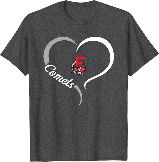 Elgin Comets Logo Half Heart Slogan HS