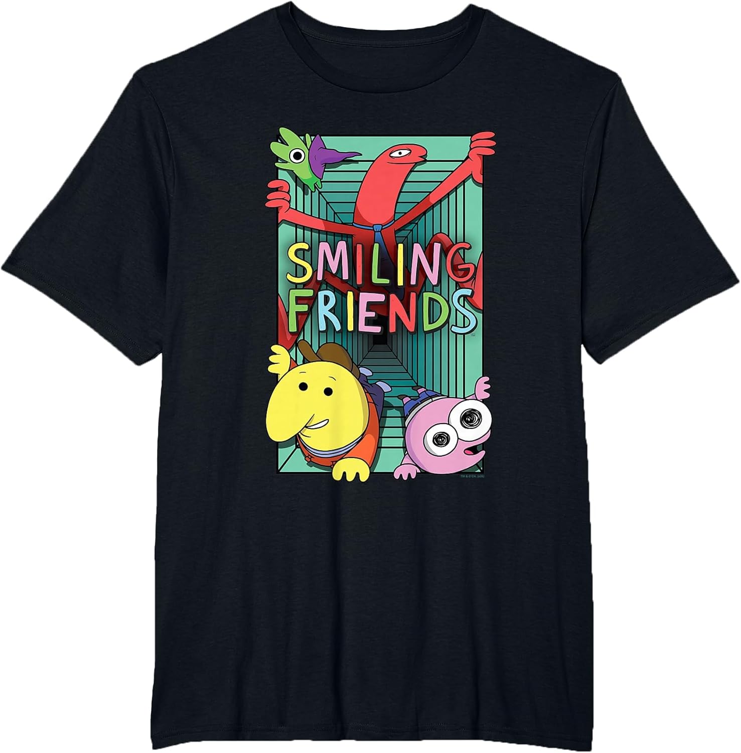 Smiling Friends Crawling Character Collage Cartoon