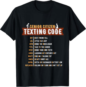 Senior Citizen's Texting Code Grandma Grandpa Birthday